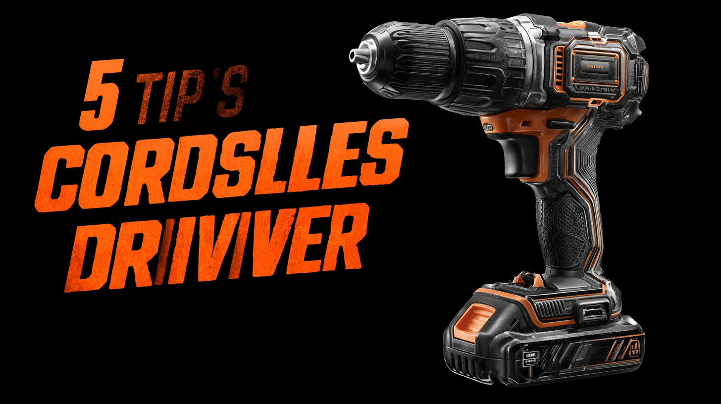 5 Essential Tips for Choosing the Best Cordless Driver: Maximize Efficiency in Your Projects