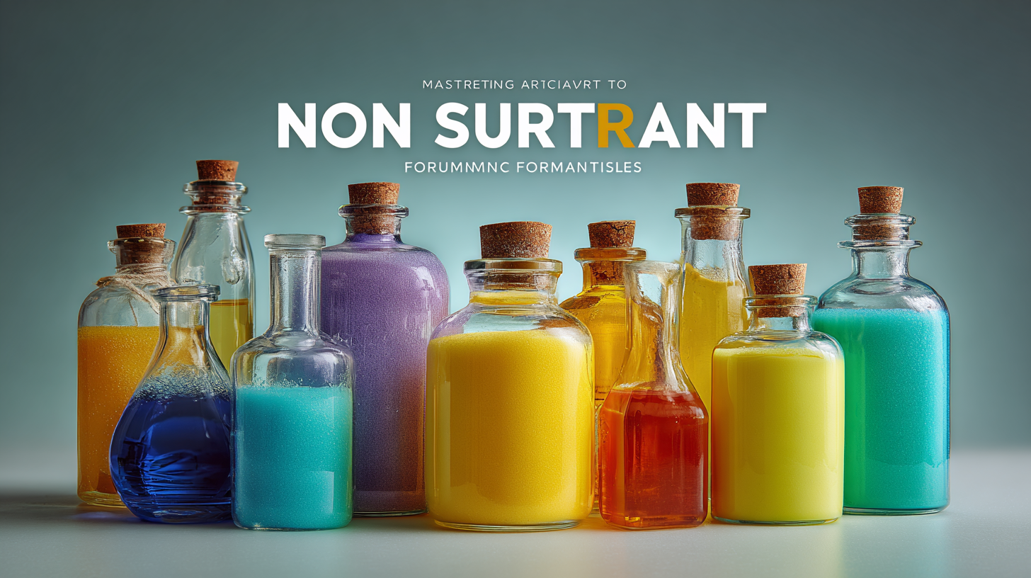 Mastering the Art of Non-Surfactant Formulations: A Comprehensive Guide