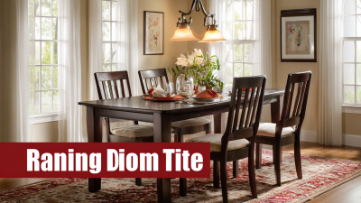 How to Choose the Best Dining Room Table Set for Your Home