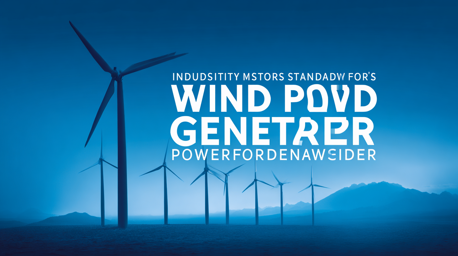 Understanding Industry Standards for the Best Wind Power Generator Performance