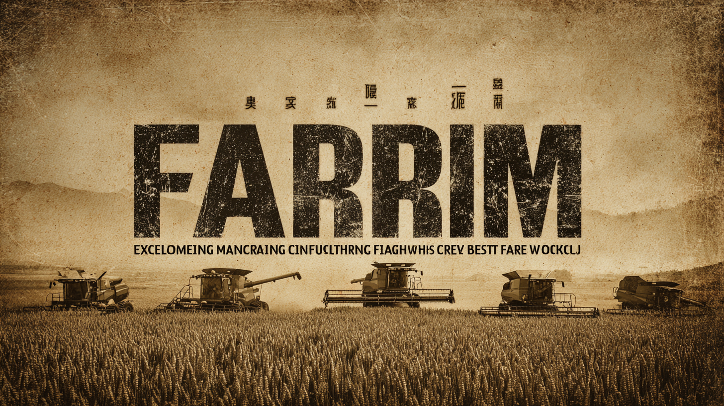 Excellence in Manufacturing from China Delivering the Best Farm Equipment Worldwide