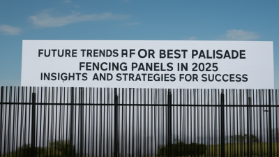Future Trends for Best Palisade Fencing Panels in 2025 Insights and Strategies for Success
