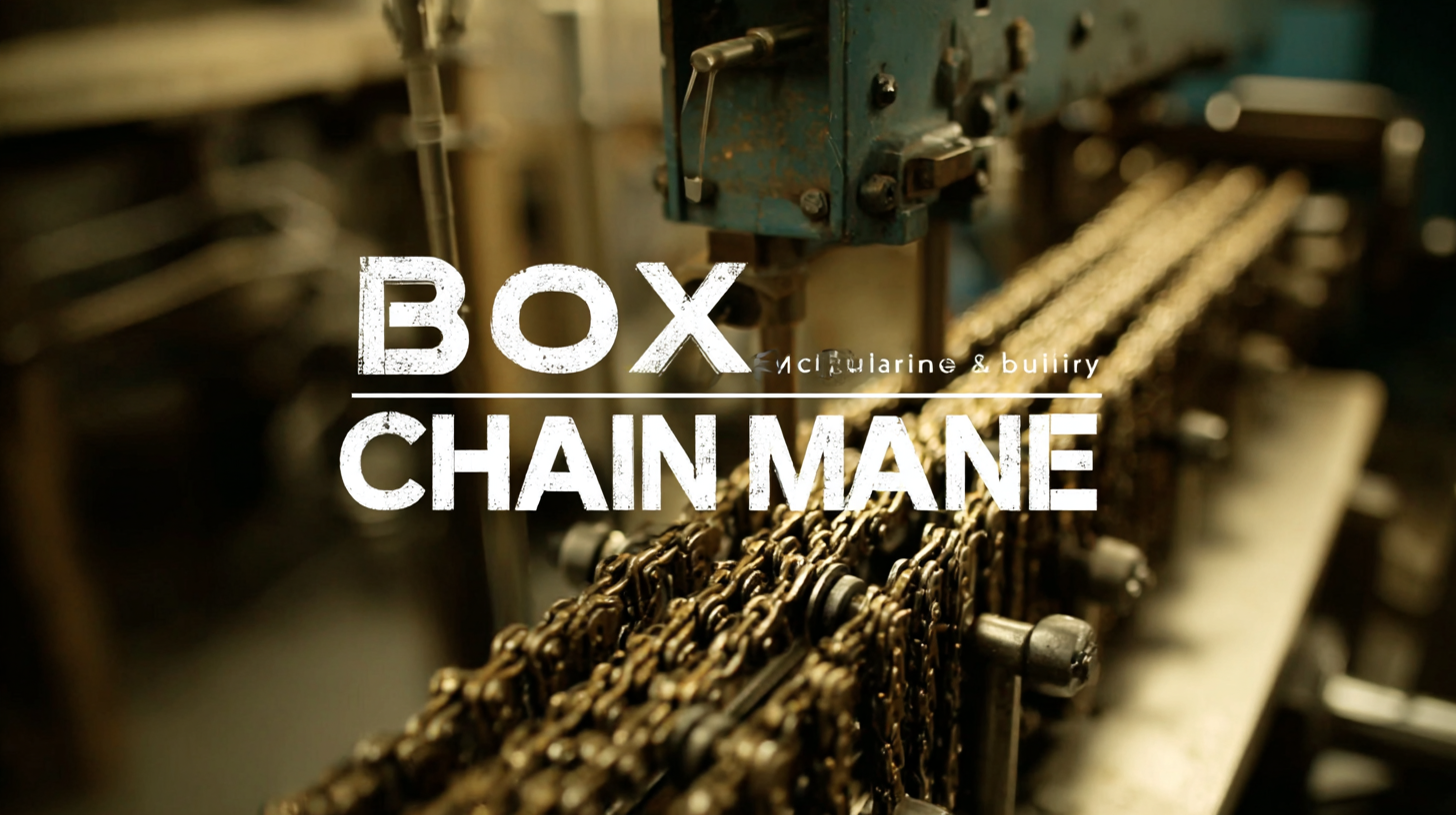 Excellence in Box Chain Machinery China Manufacturing for Global Success
