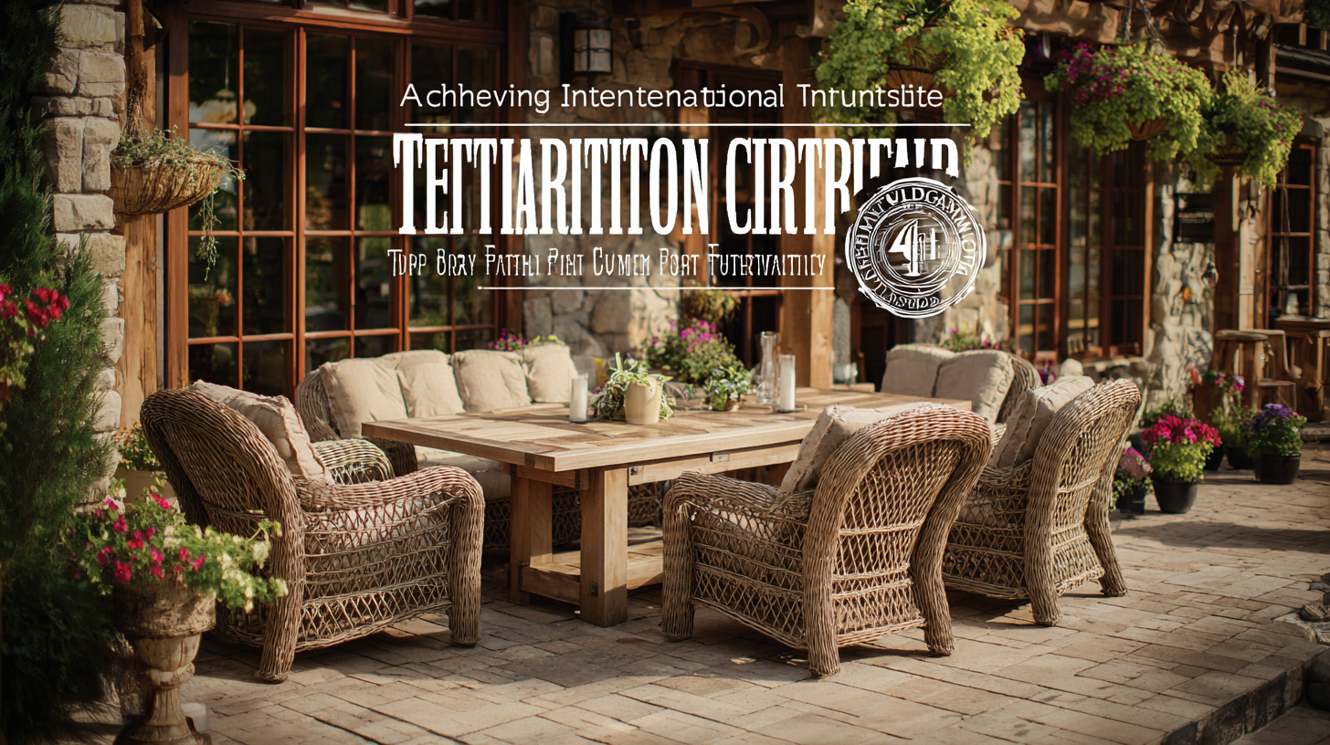 Achieving International Trade Certification for the Best High Quality Patio Furniture Industry