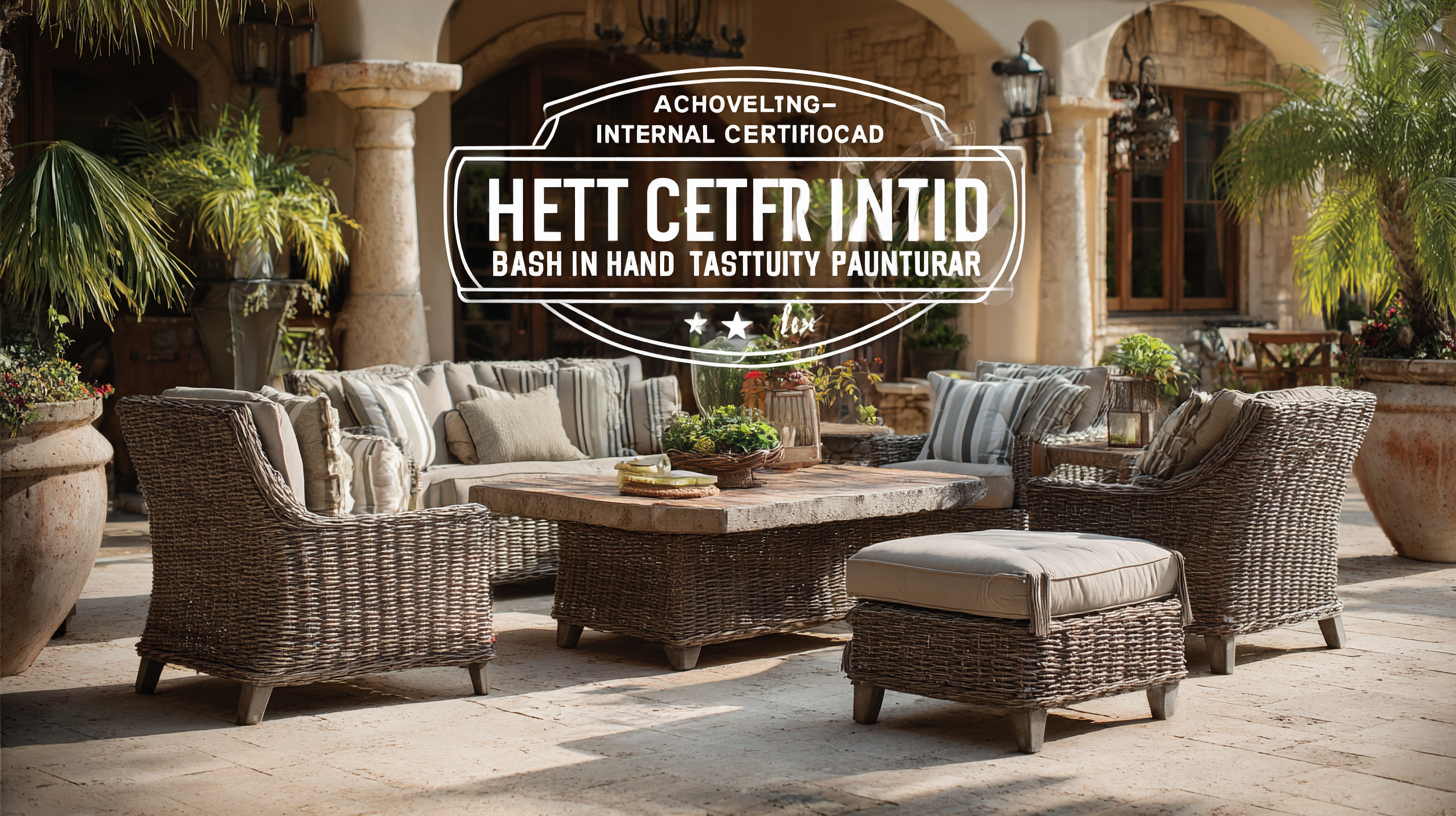 Achieving International Trade Certification for the Best High Quality Patio Furniture Industry
