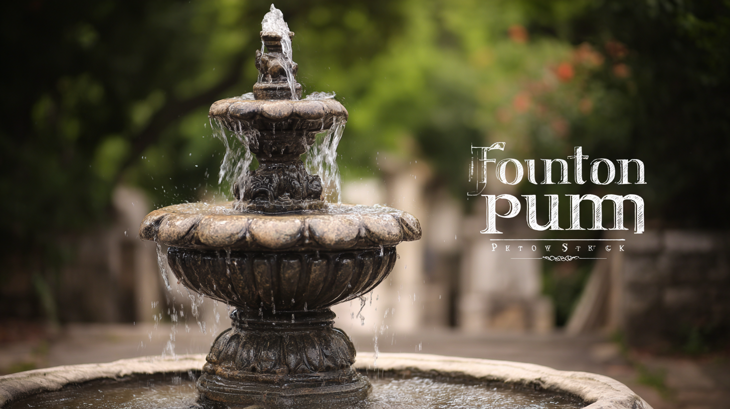 How to Choose the Best Fountain Pump for Your Outdoor Space