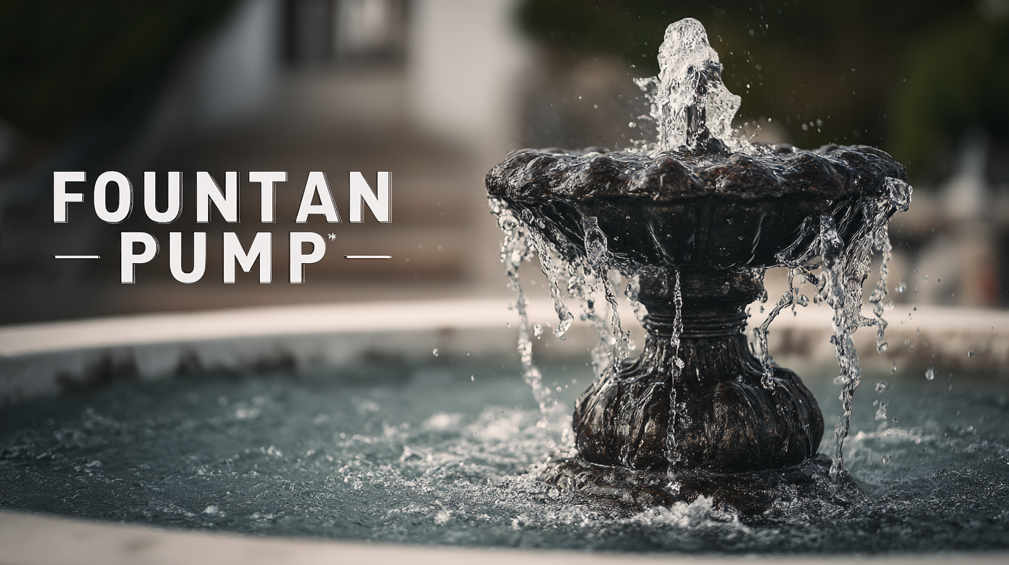 How to Choose the Best Fountain Pump for Your Outdoor Space