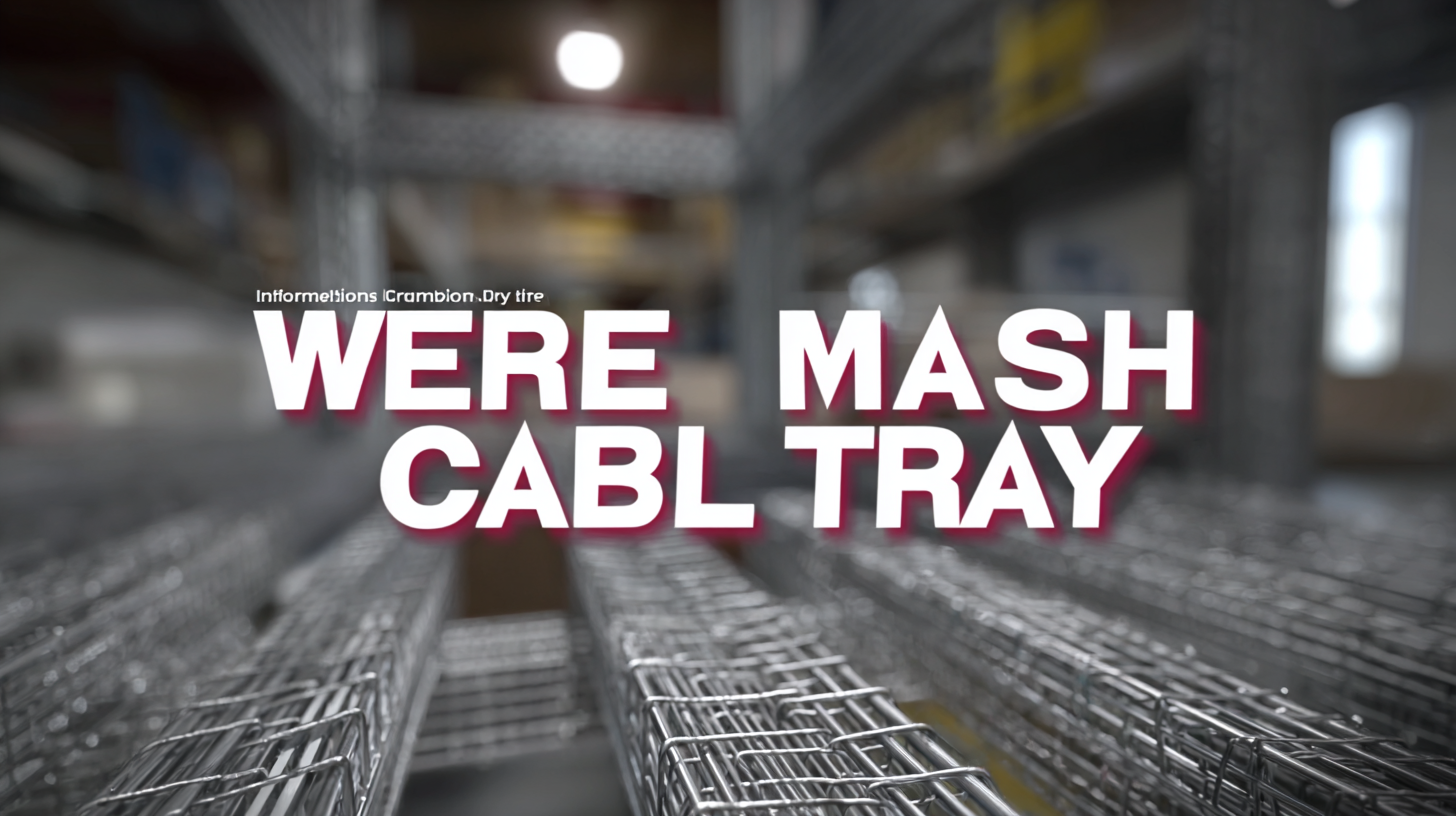 Innovations in Wire Mesh Cable Trays Shaping the Future of Infrastructure by 2025
