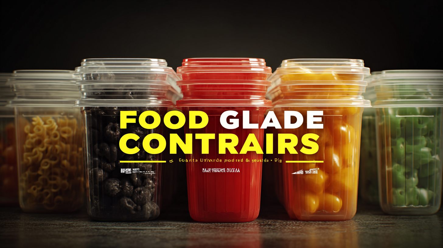 Exploring the Unique Features and Applications of Best Food Grade Plastic Containers