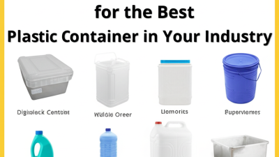 How to Identify Top Suppliers for the Best Plastic Container in Your Industry