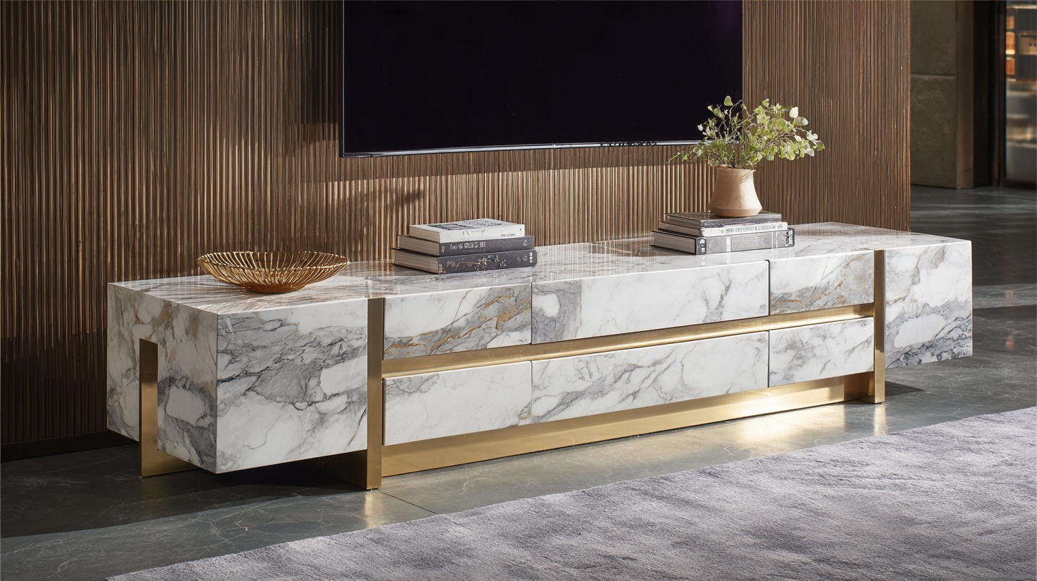 Elevating Global Standards with the Best Modern Marble Tv Stand from China
