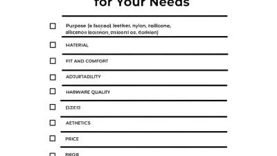 Ultimate Checklist for Choosing the Best Bdsm Harness for Your Needs