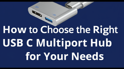 How to Choose the Right Usb C Multiport Hub for Your Needs