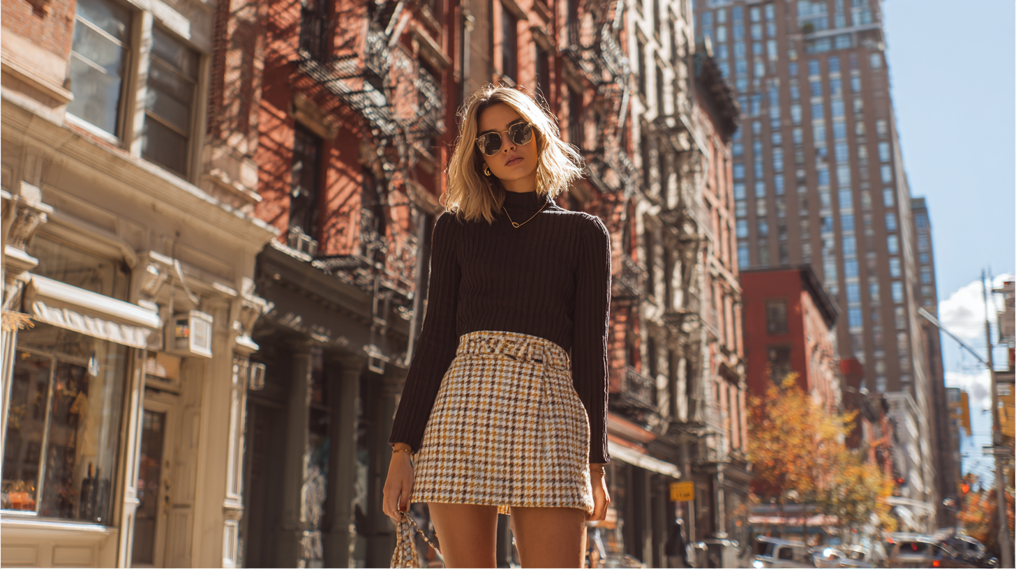 How to Style a Checkered Skirt for Every Season's Wardrobe Refresh