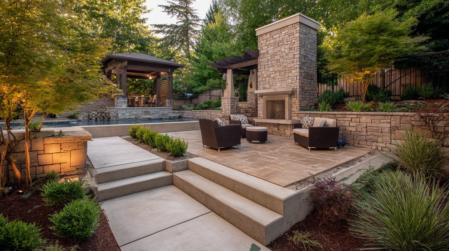 How to Create Stunning Outdoor Spaces with Concrete and Landscaping Techniques