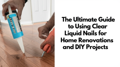 The Ultimate Guide to Using Clear Liquid Nails for Home Renovations and DIY Projects