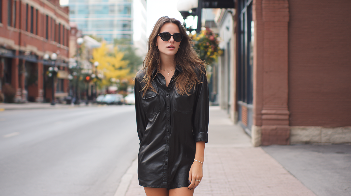 Unleashing Style: How to Rock the Leather Shirt Dress for Any Occasion