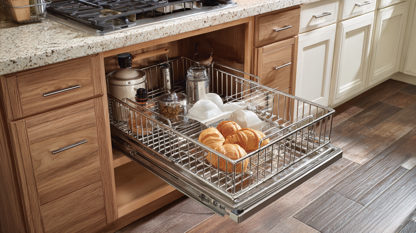 Maximize Your Kitchen Space with High Quality Kitchen Flat Steel Pull Out Baskets
