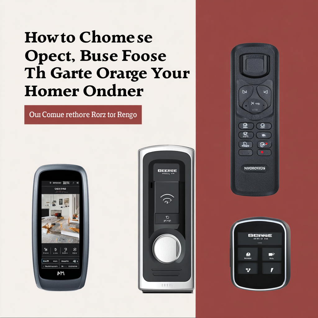 How to Choose the Best Remote Garage Door Opener for Your Home