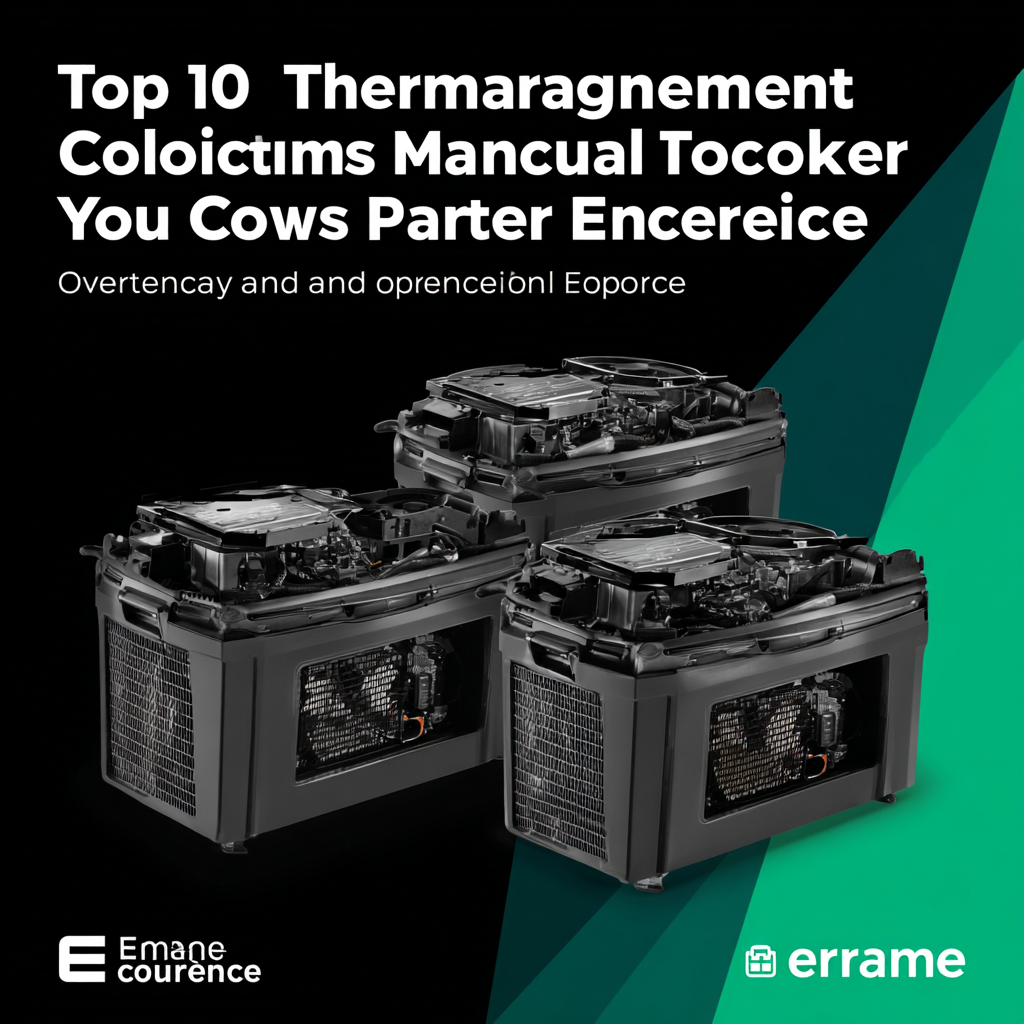 Top 10 Thermal Management Coolers to Enhance Your Equipment Performance
