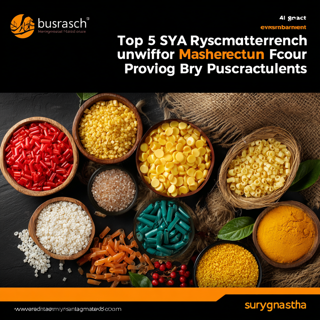 Top 5 Surya Masterbatch Products to Boost Your Plastic Manufacturing Efficiency