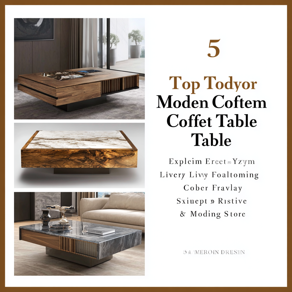 Top 5 Modern Coffee Tables to Elevate Your Living Room Style and Functionality