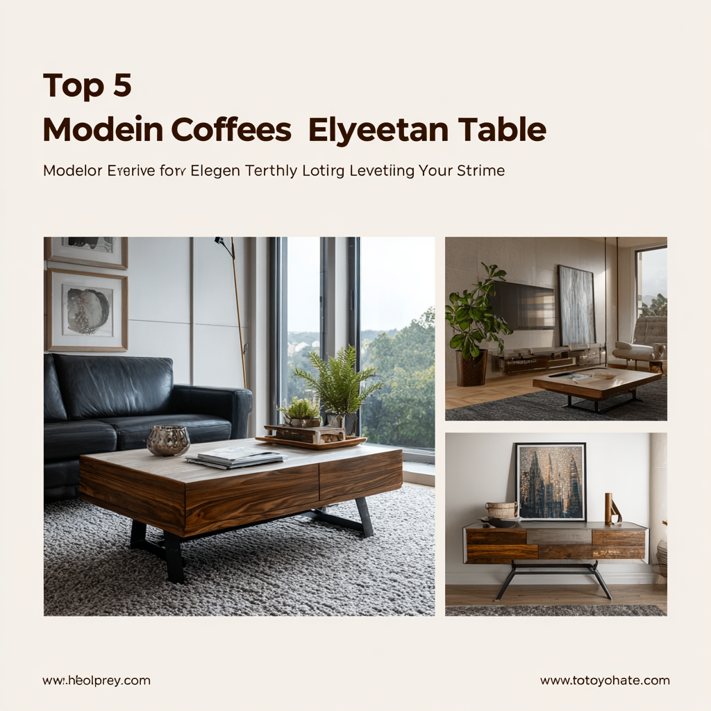 Top 5 Modern Coffee Tables to Elevate Your Living Room Style and Functionality