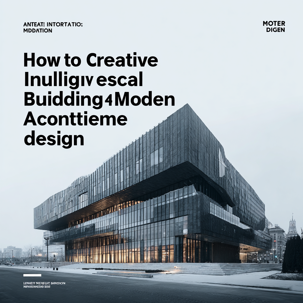 How to Create Innovative Building Design for Modern Architecture