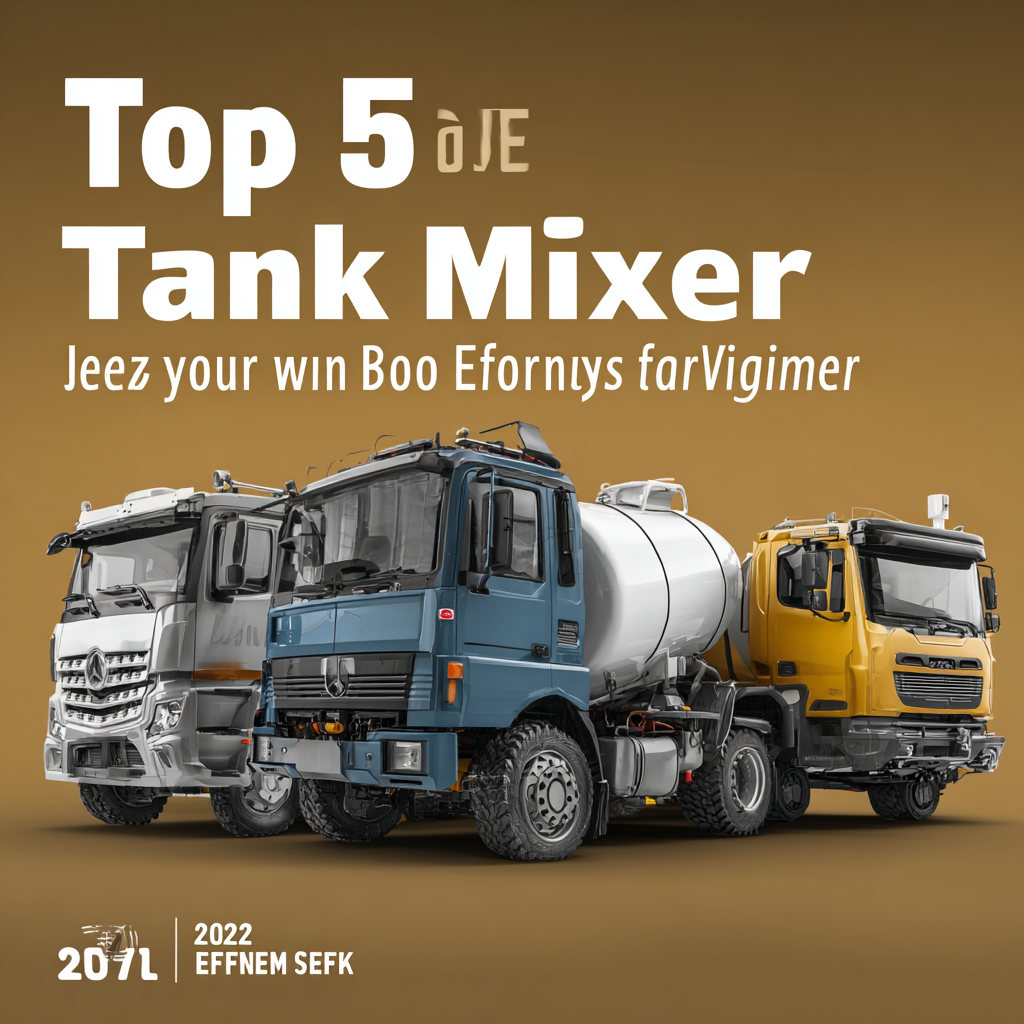 Top 5 Tank Mixers to Boost Your Efficiency in 2025
