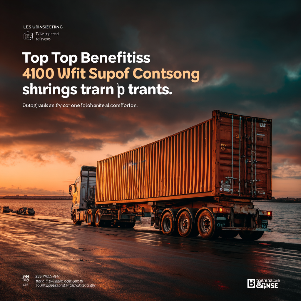 Top 10 Benefits of Using 40ft Shipping Containers for Storage and Transport