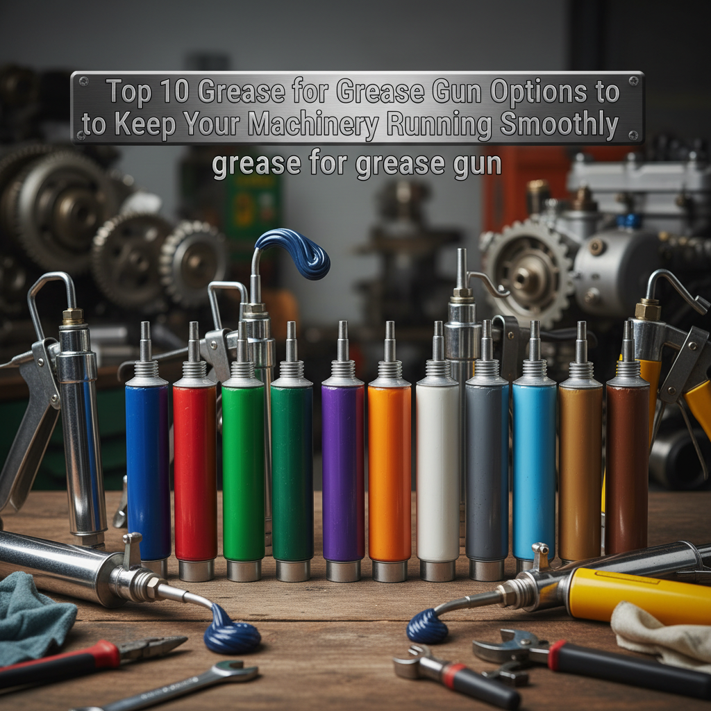Top 10 Grease for Grease Gun Options to Keep Your Machinery Running Smoothly