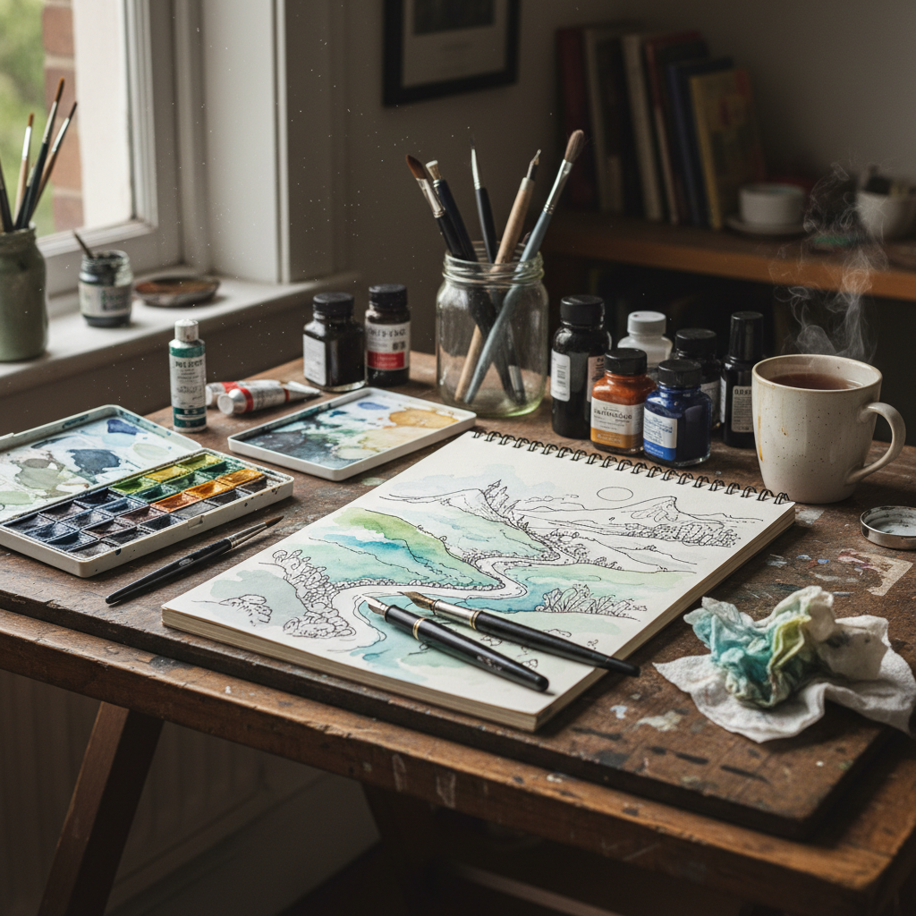 What is Watercolor And Pen Art Techniques for Creative Expression