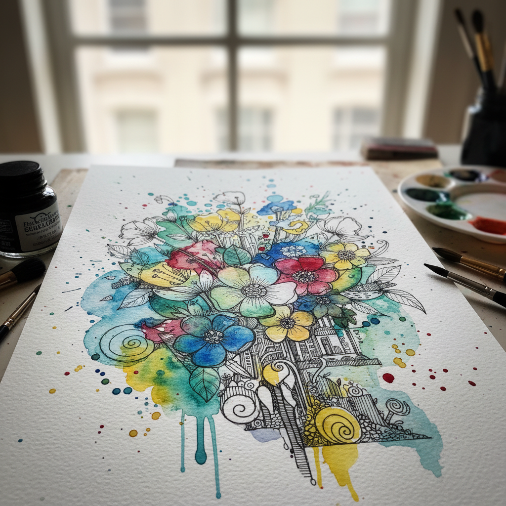 What is Watercolor And Pen Art Techniques for Creative Expression