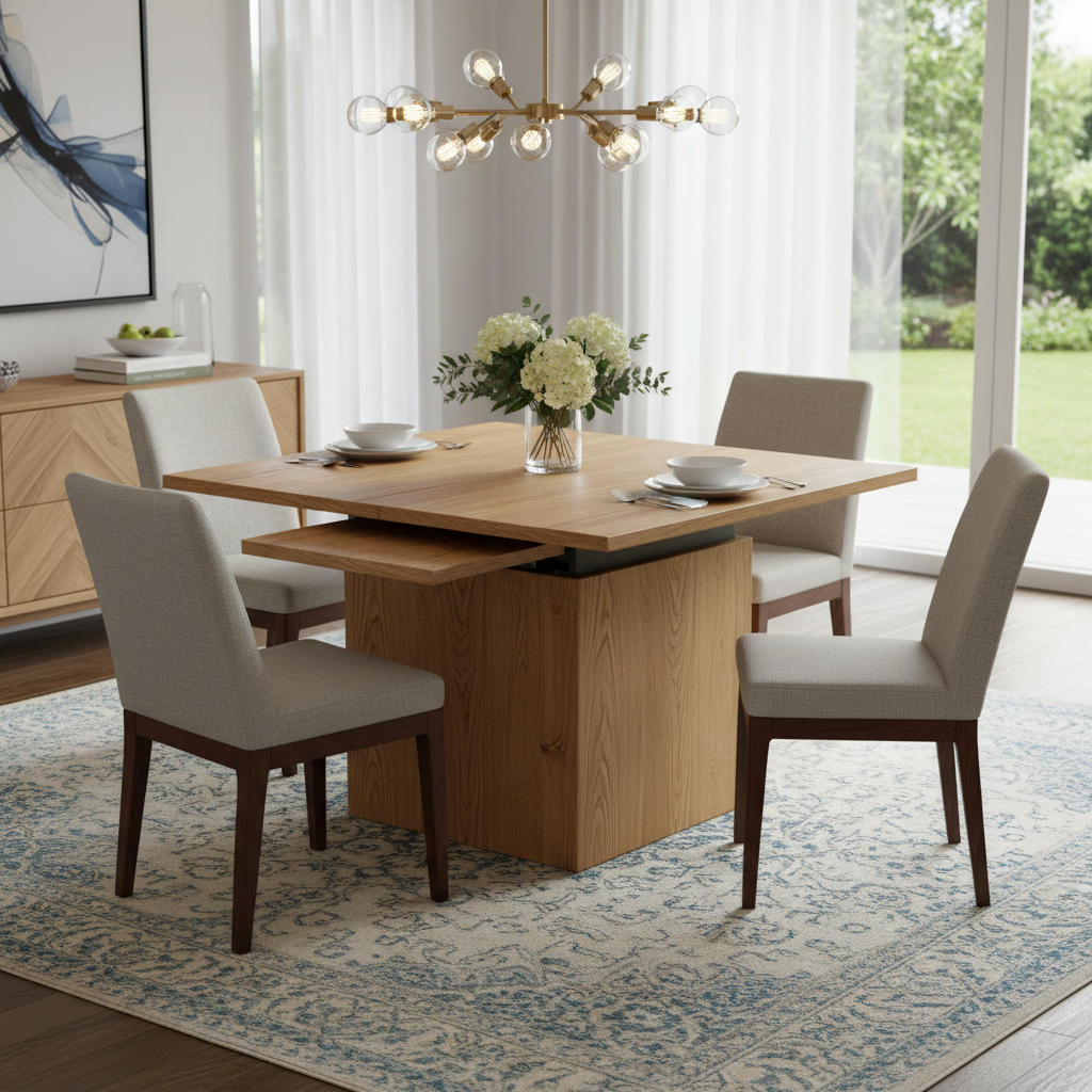How to Choose the Perfect Square Table With Leaf for Your Dining Space