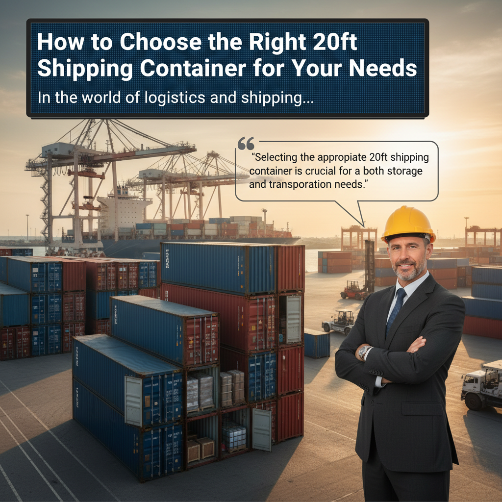 How to Choose the Right 20ft Shipping Container for Your Needs