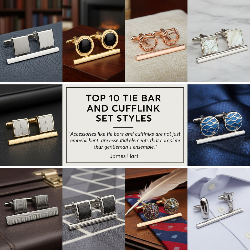 Top 10 Tie Bar And Cufflink Set Styles for Every Formal Occasion
