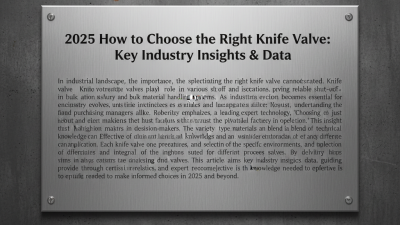 2025 How to Choose the Right Knife Valve: Key Industry Insights & Data