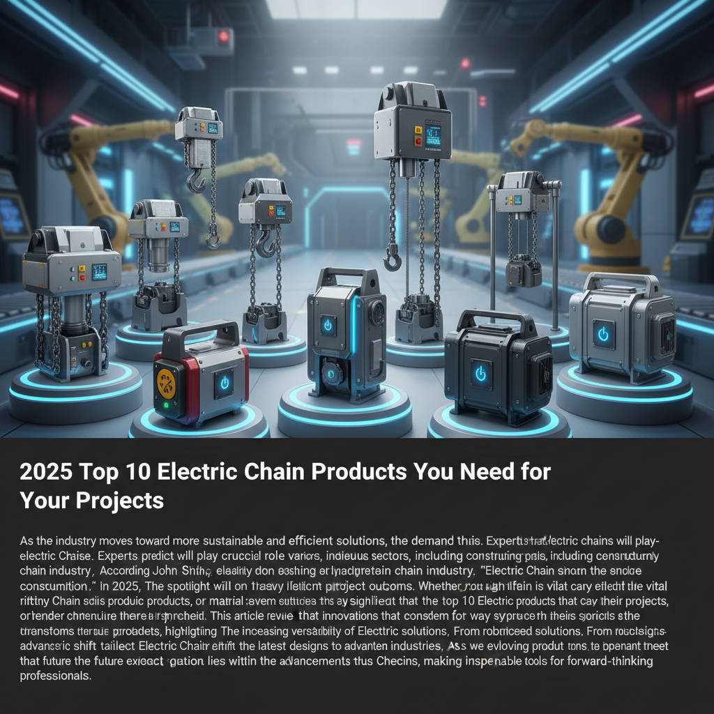 2025 Top 10 Electric Chain Products You Need for Your Projects