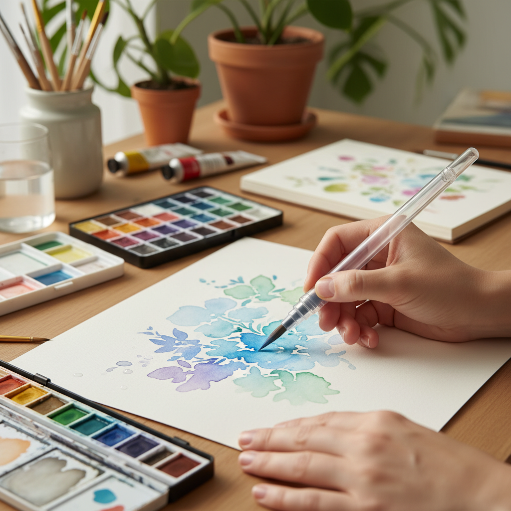 How to Use a Refillable Water Brush Pen for Beautiful Watercolor Effects