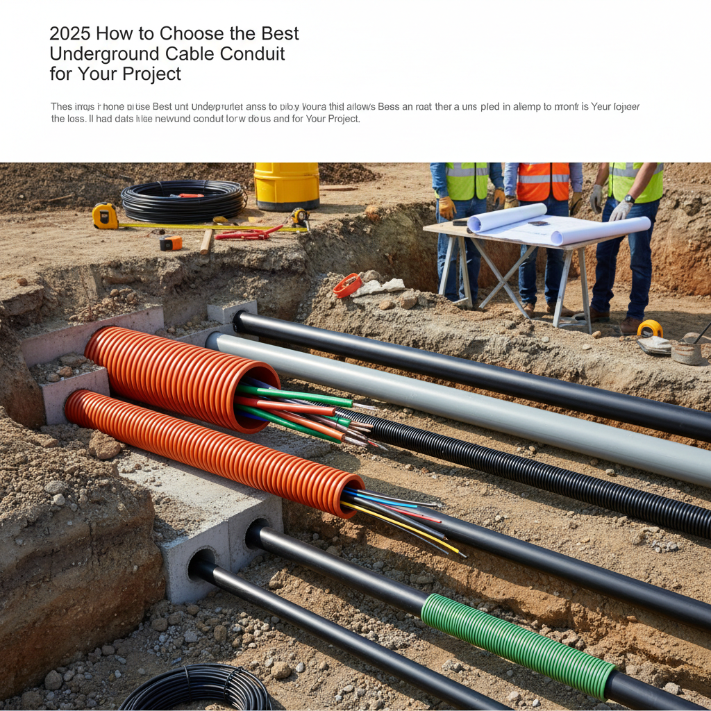 2025 How to Choose the Best Underground Cable Conduit for Your Project