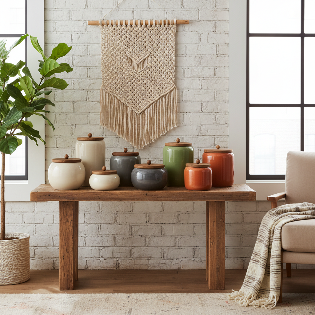 Top 5 Stylish Ceramic Jars With Wood Lids for Your Home Décor Needs