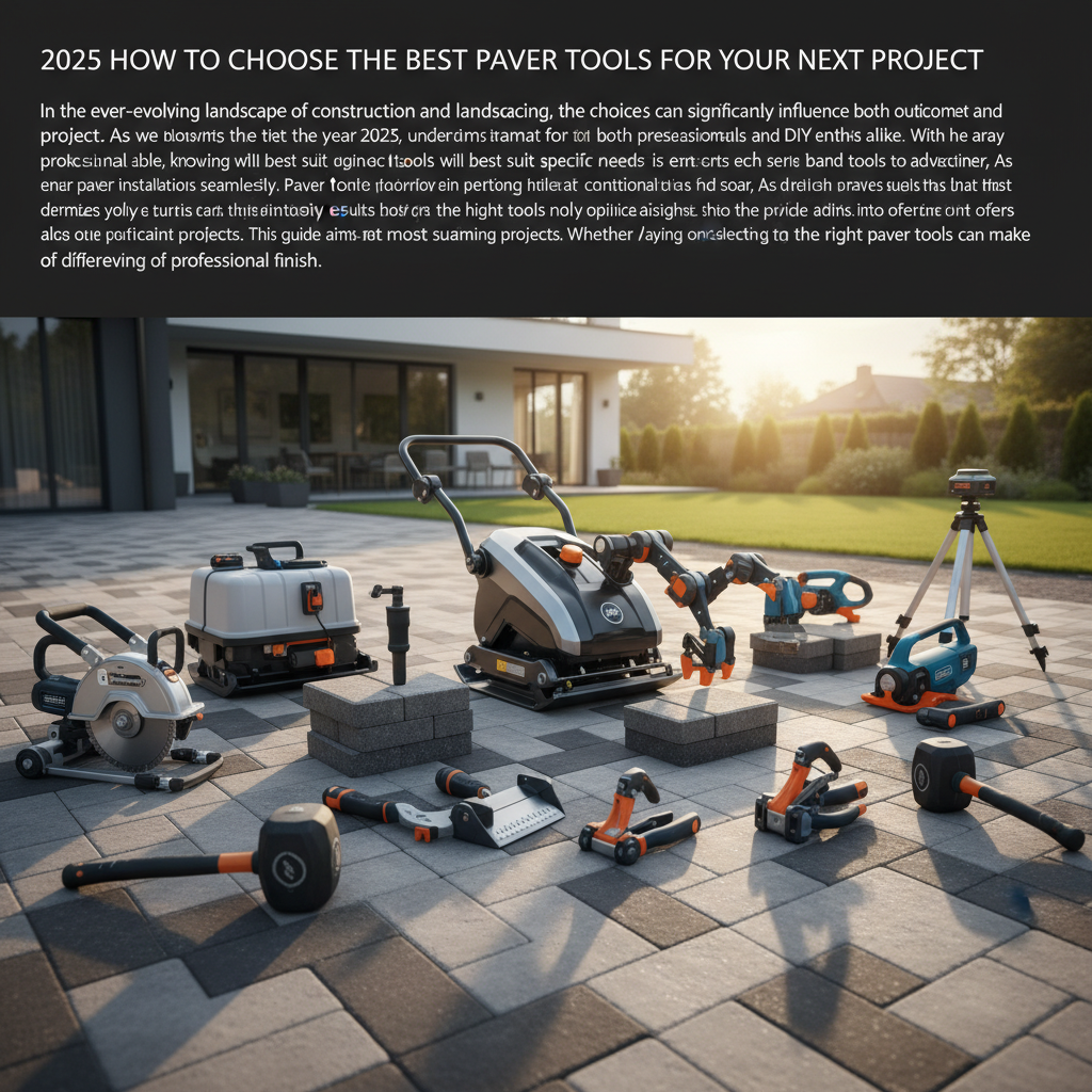 2025 How to Choose the Best Paver Tools for Your Next Project