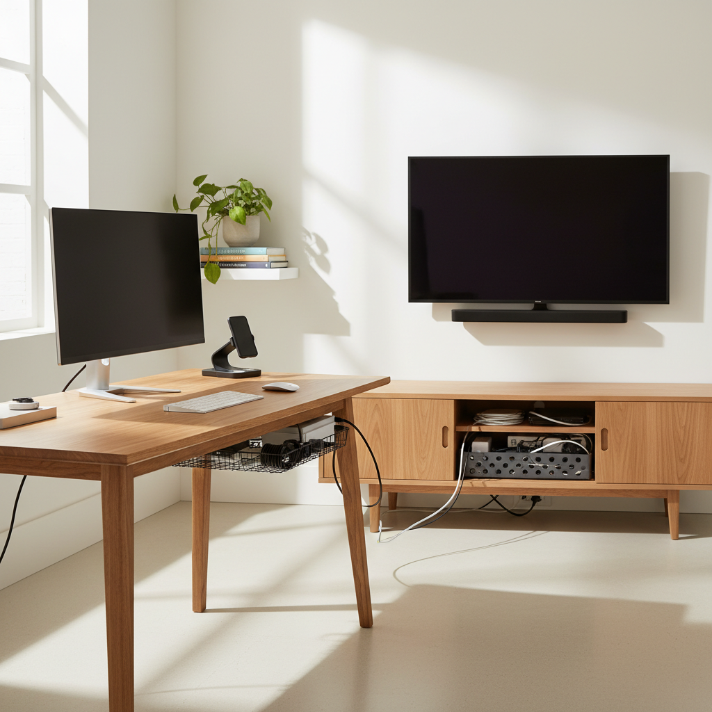 How to Organize and Manage Electronic Cords for a Clutter Free Space