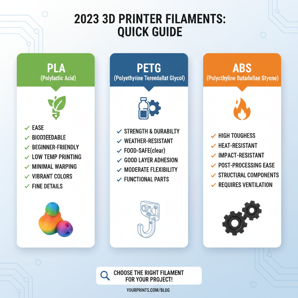 Top 10 Best 3D Printer Filaments for Amazing Prints in 2023
