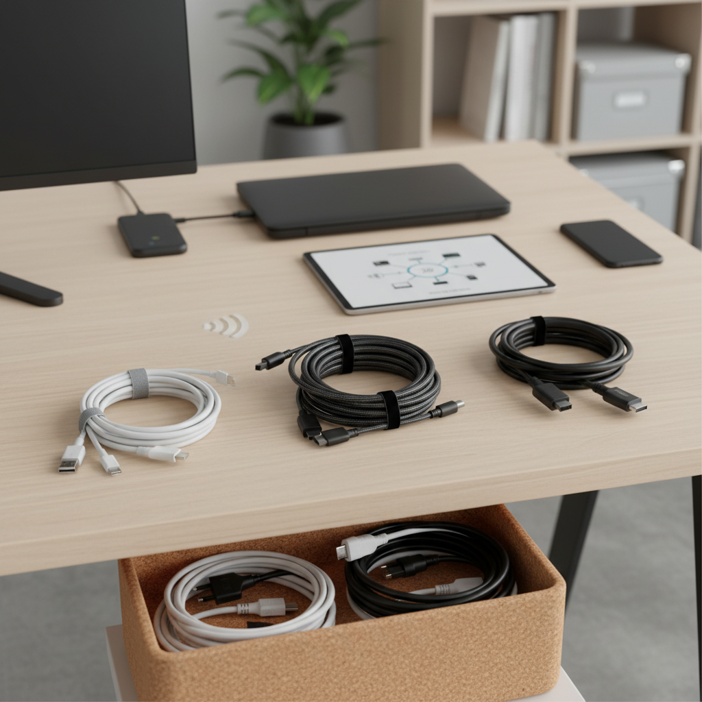 How to Organize and Manage Electronic Cords for a Clutter Free Space