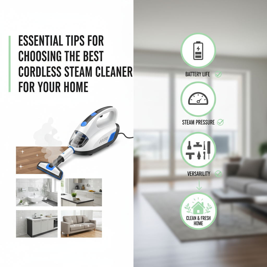 Essential Tips for Choosing the Best Cordless Steam Cleaner for Your Home