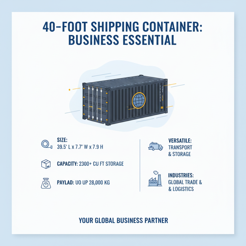 What is a 40 Foot Shipping Container and How Can It Benefit Your Business