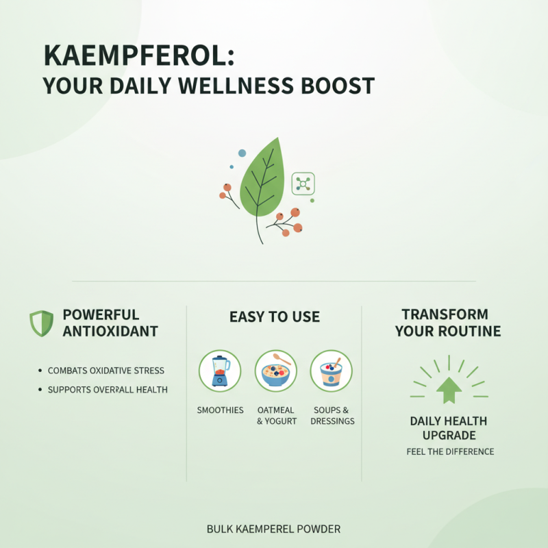Top Benefits of Bulk Kaempferol Powder: How It Boosts Health and Wellness