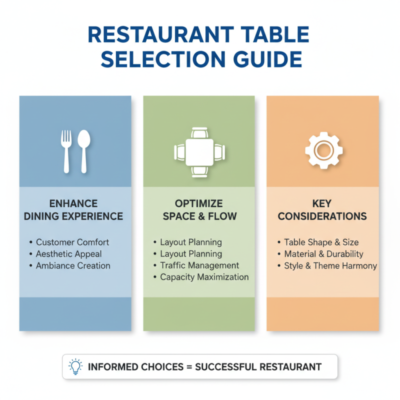 How to Choose the Best Restaurant Tables for Your Dining Space