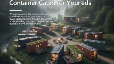 2025 How to Choose the Best Container Cabin for Your Needs
